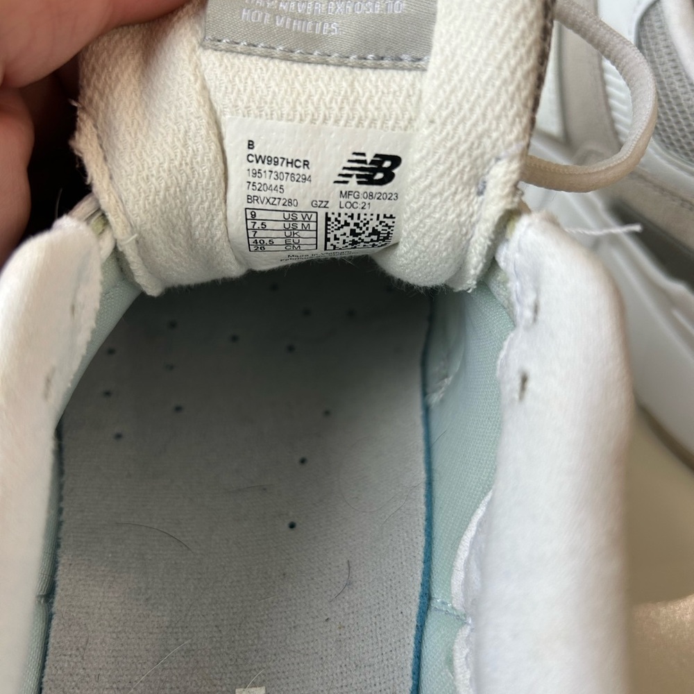 New Balance Gray and White Athletic Shoes - Picture 5 of 7
